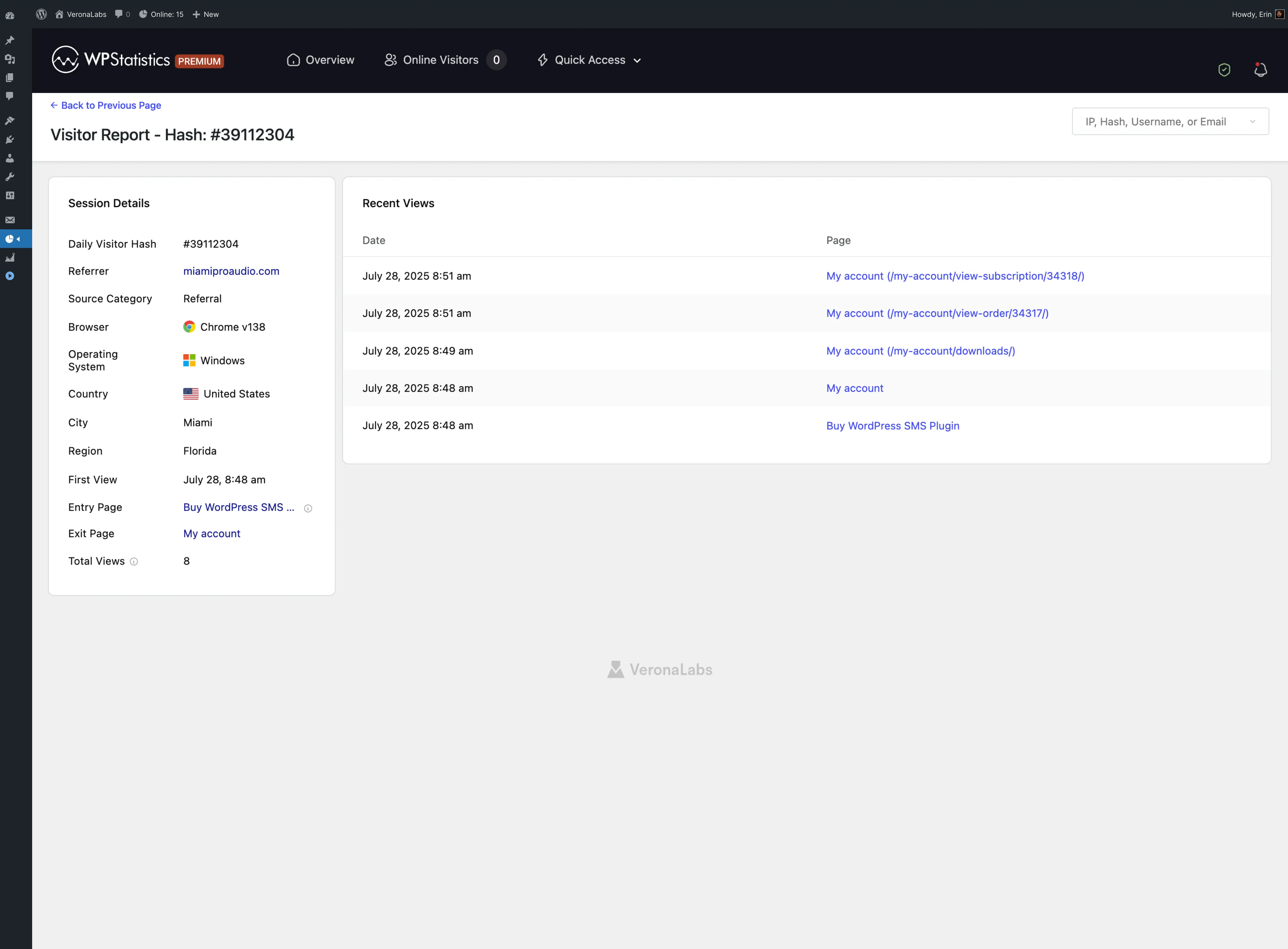 Visitors Insights Report