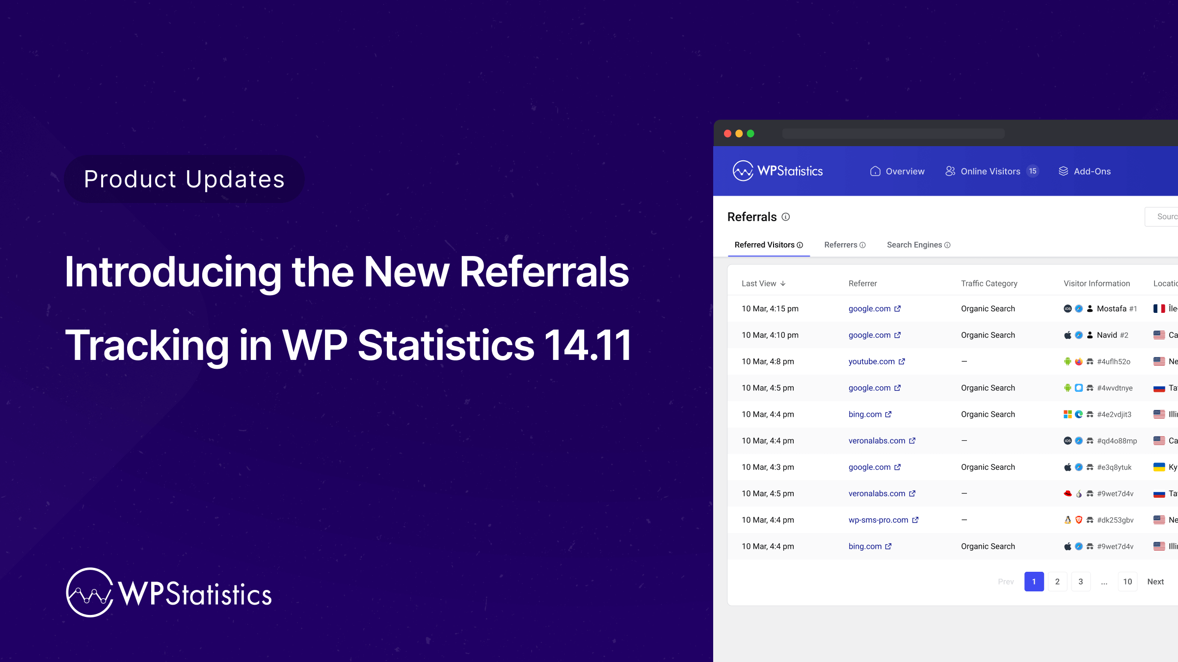 Introducing the New Referrals Tracking in WP Statistics 14.11