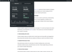 Mini-Chart: Admin bar quick stats