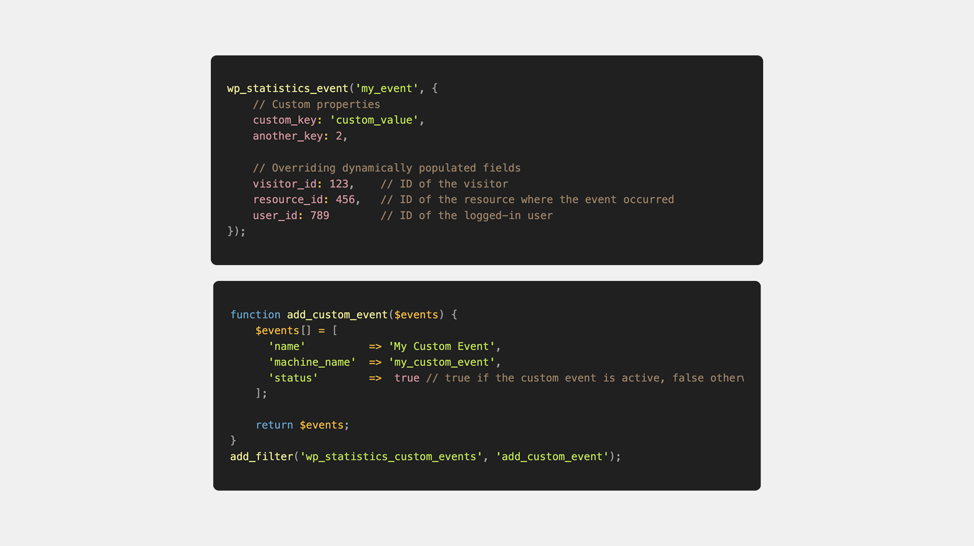 Advanced Code-Based Events