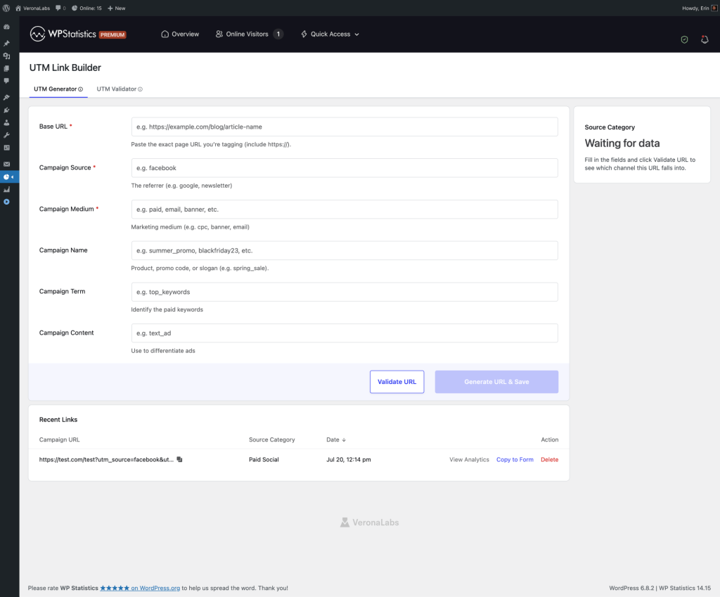 UTM Link Builder