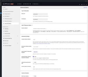 Settings: Advacned options