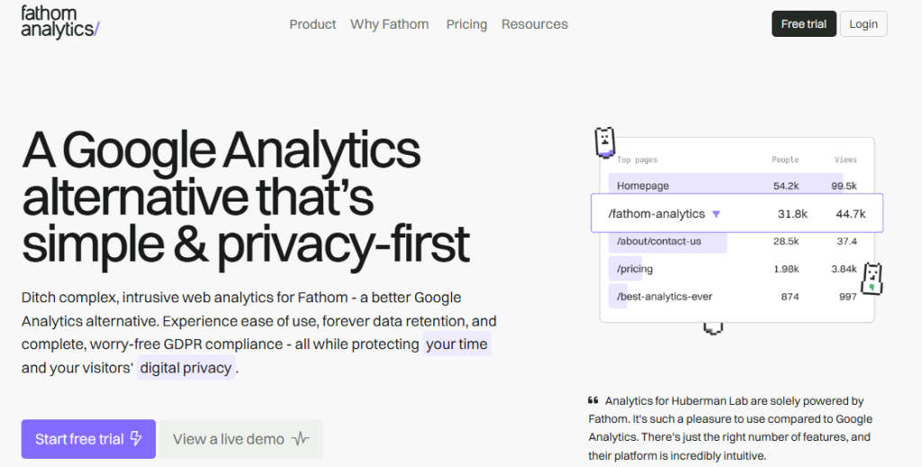 Fathom analytics