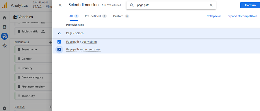 GA4 dimension.