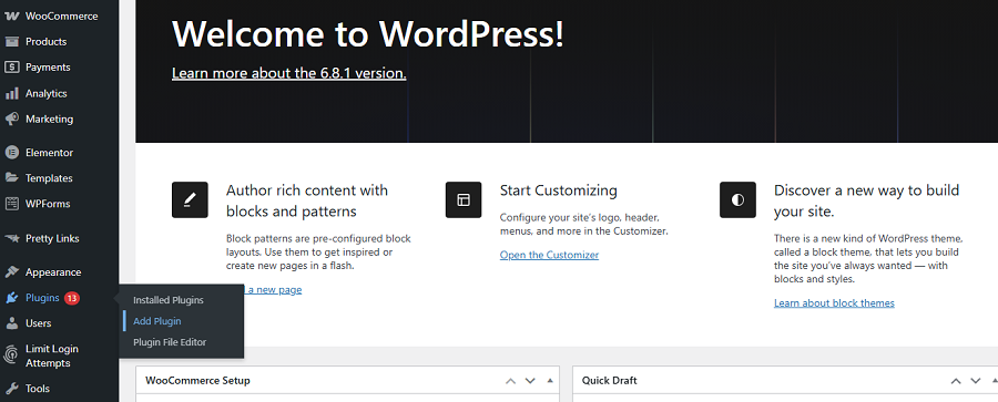 Add WP Statistics to your website.