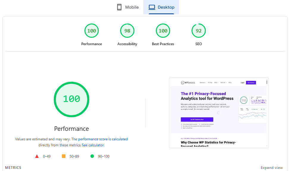Google Page Speed : website speed and analytics