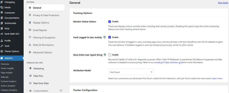 Enabling Logged-in User tracking on WP Statistics plugin