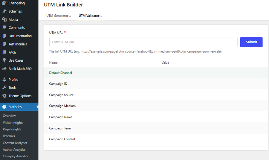 UTM Validator