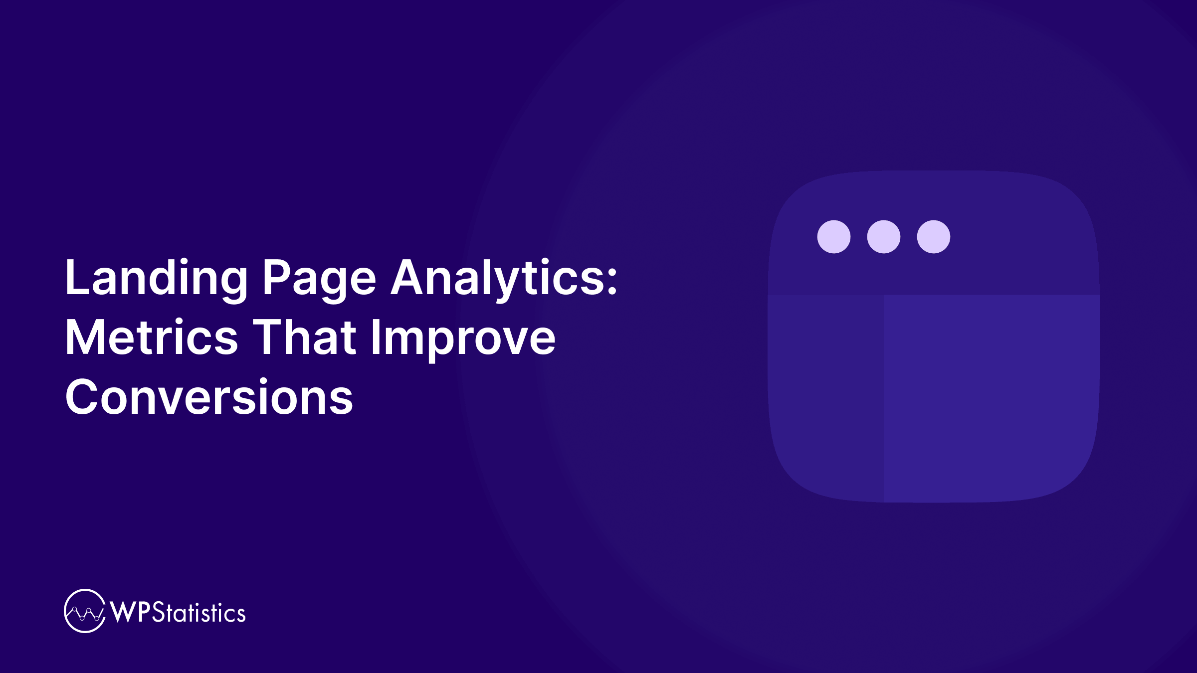 Landing page analytics report showing conversion metrics and visitor behavior